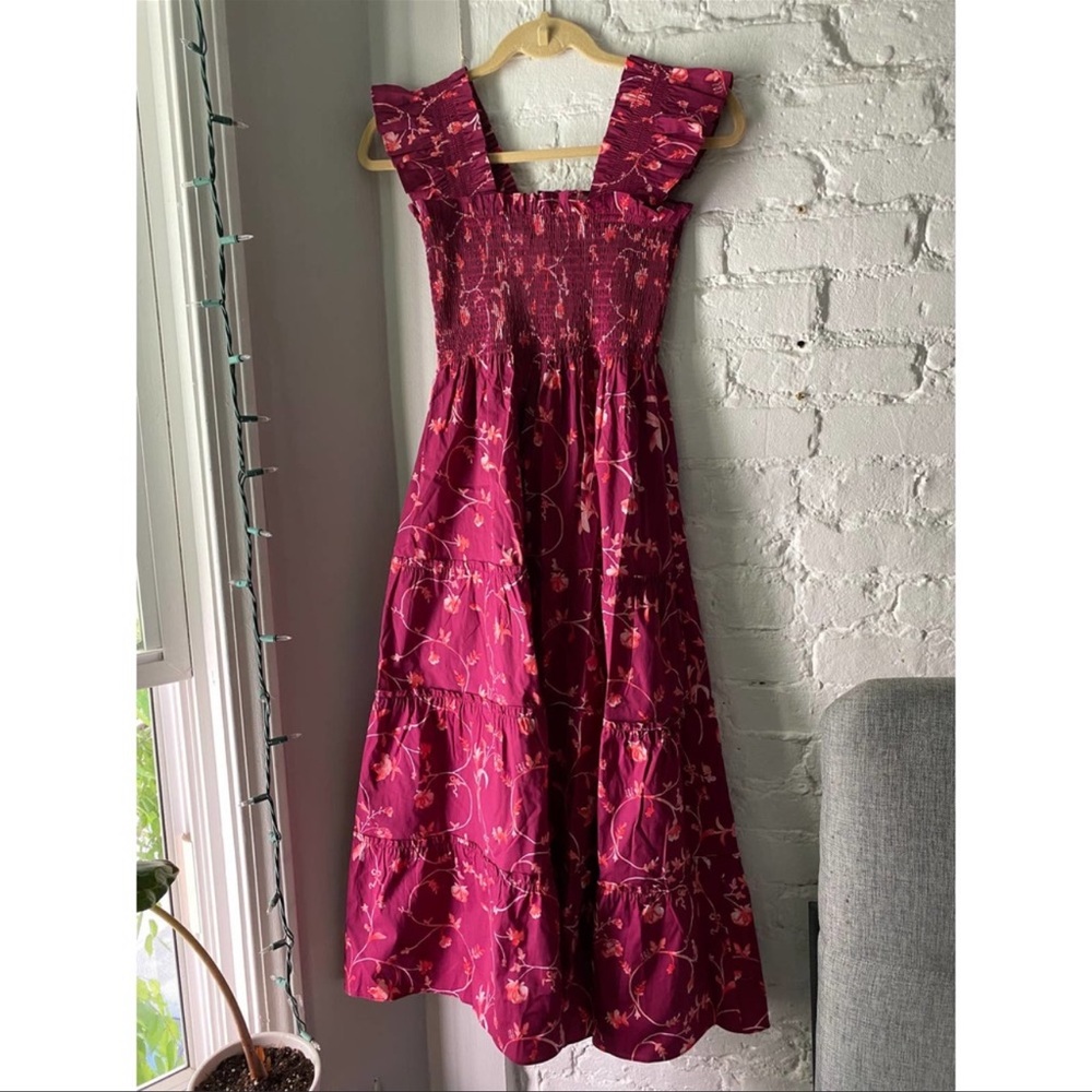 Hill House Ellie Nap Dress Burgundy Botanical Dress